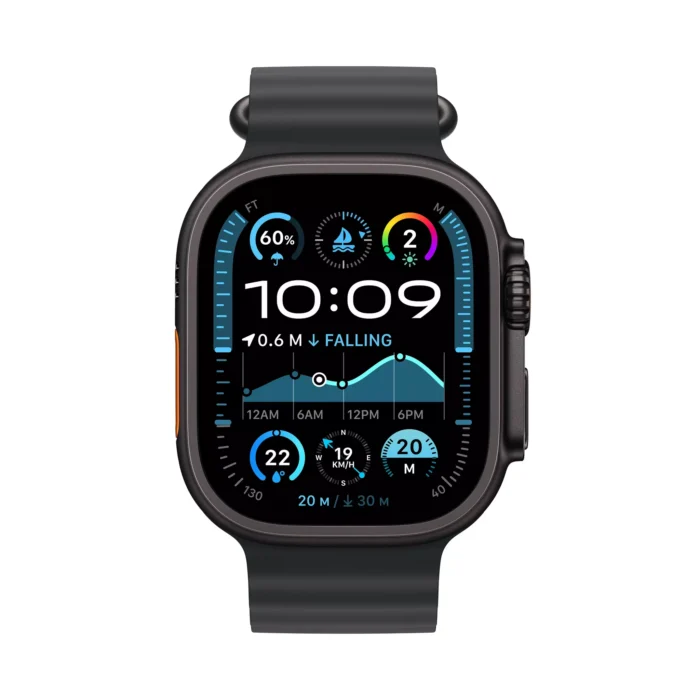 Apple Watch Ultra 2 GPS + Cellular 49mm Black Titanium Case with Black Ocean Band - Image 2