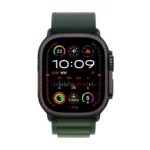 Apple Watch Ultra 2 GPS + Cellular 49mm Black Titanium Case with Dark Green Alpine Loop - Medium - Image 2