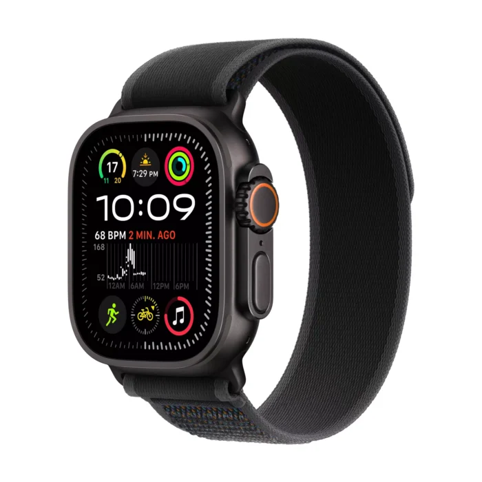 ⁦Apple Watch Ultra 2 GPS + Cellular 49mm Black Titanium Case with Black Trail Loop - S/M⁩ - الصورة ⁦1⁩