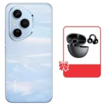 Honor 400 Pro 5G Phone, 6.7”, 512GB, 12GB RAM, 200MP - Blue (Honor Choice Earbuds Clip – Black)