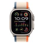 Apple Watch Ultra 2 GPS + Cellular, 49mm Titanium Case with Orange/Beige Trail Loop - S/M - الصورة 2
