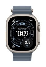 Apple Watch Ultra 3 GPS + Cellular 49mm Natural Titanium Case with Anchor Blue Ocean Band - Image 2