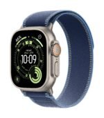 Apple Watch Ultra 3 GPS + Cellular 49mm Natural Titanium Case with Blue/Bright Blue Trail Loop - M/L