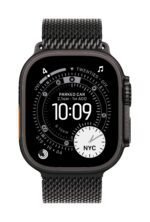 ⁦Apple Watch Ultra 3 GPS + Cellular 49mm Black Titanium Case with Black Titanium Milanese Loop - Small⁩ - الصورة ⁦2⁩