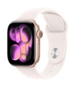 Apple Watch Series 11 GPS 46mm Rose Gold Aluminium Case with Light Blush Sport Band - M/L - Image 2