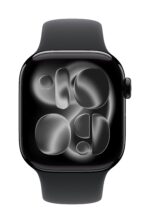 Apple Watch Series 11 GPS + Cellular 46mm Jet Black Aluminium Case with Black Sport Band - M/L - Image 2