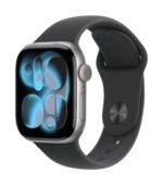 Apple Watch Series 11 GPS + Cellular 46mm Space Grey Aluminium Case with Black Sport Band - M/L