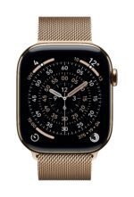 ⁦Apple Watch Series 11 GPS + Cellular 46mm Gold Titanium Case with Gold Milanese Loop - M/L⁩ - الصورة ⁦2⁩
