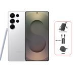 Samsung S25 Ultra 5G, 6.9-inch, 12GB RAM, 256GB - Titanium White Silver + Bundle