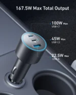 Anker Nano Car Charger (167.5W, 3 Ports) - Image 2