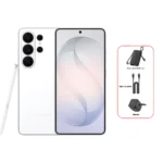 Samsung S26 Ultra 5G Phone, 12GB RAM, 256GB - White + Bundle