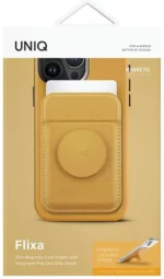 Uniq Flixa Magnetic Pop-Out Card Holder With Grip-Stand - YELLOW - Image 2