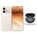 Honor 600 5G Phone, 6.55”, 256GB, 12GB – Golden white + Honor Choice Earbuds Clip