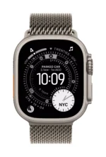 Apple Watch Ultra 3 GPS + Cellular 49mm Natural Titanium Case with Natural Titanium Milanese Loop - Medium - Image 2