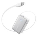 Anker Nano Power Bank (10K, 45W, Built-In Retractable USB-C Cable) - White
