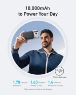 ⁦Anker MagGo Power Bank 10000mAh, Slim -Black⁩ - الصورة ⁦3⁩