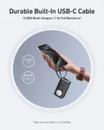 ⁦Anker MagGo Power Bank (10K, 35W, For Apple Watch, Built-In USB-C) -Black⁩ - الصورة ⁦6⁩