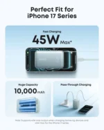 ⁦Anker Nano Power Bank (10K, 45W, Built-In Retractable USB-C Cable) - Green⁩ - الصورة ⁦3⁩