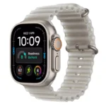 Apple Watch Ultra 4, GPS + Cellular, 49mm, Natural Titanium Case with Translucent Grey Ocean Band