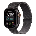 Apple Watch Ultra 4, GPS + Cellular, 49mm, Black Titanium Case with Black Titanium Milanese Loop - M