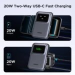 ⁦UGREEN Uno Magnetic Wireless Power Bank 10000mAh 20W⁩ - الصورة ⁦3⁩