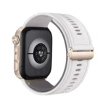 Huawei Watch D3, Light Gold Aluminum Alloy Case with White Composite Leather Strap, M/L - Image 2