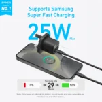 ⁦Anker Charger 25W Compact With USB-C Cable - Black⁩ - الصورة ⁦4⁩