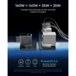 ⁦Anker Prime Charger (160W, 3 Ports, Smart Display) - Gray⁩ - الصورة ⁦2⁩