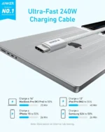 Anker Zolo Cable USB-C to USB-C 240W (1M) -White - Image 3