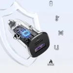 UGREEN 30W 2-ports Car Charger – Black - Image 3